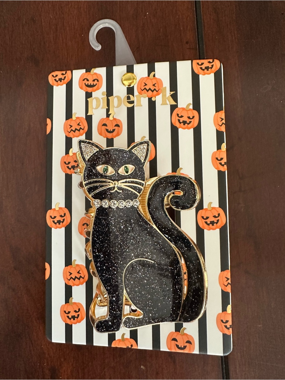 Piper K Black Cat Hair Clip Claw Brand New Halloween